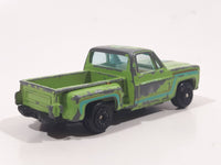 1980s Yatming No. 1601 Chevy Stepside Pickup Truck Green Die Cast Toy Car Vehicle