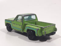 1980s Yatming No. 1601 Chevy Stepside Pickup Truck Green Die Cast Toy Car Vehicle