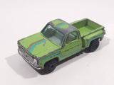 1980s Yatming No. 1601 Chevy Stepside Pickup Truck Green Die Cast Toy Car Vehicle