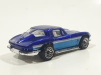 2006 Hot Wheels Corvette Stingray Split Window '63 Blue Die Cast Toy Car Vehicle