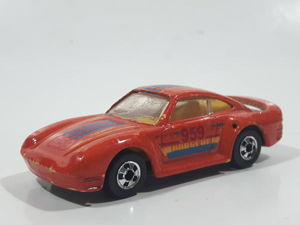 1988 Hot Wheels Color Racers Porsche 959 Orange Die Cast Toy Race Car Vehicle