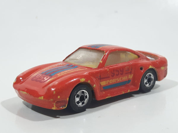 1988 Hot Wheels Color Racers Porsche 959 Orange Die Cast Toy Race Car Vehicle