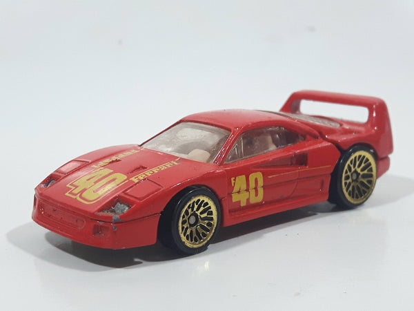 1997 Hot Wheels Ferrari F40 Red Die Cast Toy Dream Luxury Super Car Vehicle Opening Rear Mount Engine