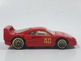 1997 Hot Wheels Ferrari F40 Red Die Cast Toy Dream Luxury Super Car Vehicle Opening Rear Mount Engine