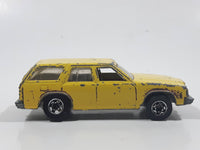 1982 Hot Wheels Aries Wagon Yellow Die Cast Toy Car Station Wagon Vehicle - Made in Hong Kong