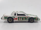 1983 Hot Wheels Mountain Dew Soda Pop Nascar Racing Stocker White Die Cast Toy Race Car Vehicle - GHO - #11 Darrel Waltrip