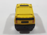 2004 Hot Wheels First Editions Blings Hummer H2 Yellow Die Cast Toy Car Vehicle