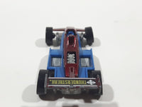 1999 Hot Wheels Thunderstreak Dark Red and Blue Die Cast Toy Race Car Vehicle