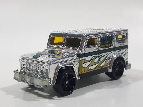 2009 Hot Wheels HW City Works Armored Truck Chrome Die Cast Toy Car Vehicle with Opening Rear Door