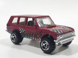 1997 Hot Wheels Biff! Bamm! Boom! Range Rover Dark Magenta Pink Die Cast Toy Car Vehicle