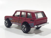 1997 Hot Wheels Biff! Bamm! Boom! Range Rover Dark Magenta Pink Die Cast Toy Car Vehicle