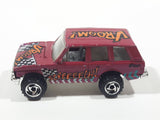 1997 Hot Wheels Biff! Bamm! Boom! Range Rover Dark Magenta Pink Die Cast Toy Car Vehicle