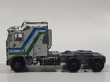 Vintage 1981 Yatming No. 1404 JRI Univ Studios Kenworth K100 COE Aerodyne 108 Semi Tractor Truck White Die Cast Toy Car Vehicle