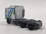 Vintage 1981 Yatming No. 1404 JRI Univ Studios Kenworth K100 COE Aerodyne 108 Semi Tractor Truck White Die Cast Toy Car Vehicle