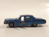 Vintage Yatming No. 1053 Cadillac Fleetwood Brougham #53 Rock and Roll Blue Die Cast Toy Car Vehicle with Opening Doors