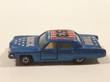 Vintage Yatming No. 1053 Cadillac Fleetwood Brougham #53 Rock and Roll Blue Die Cast Toy Car Vehicle with Opening Doors