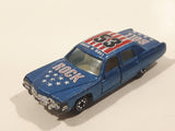 Vintage Yatming No. 1053 Cadillac Fleetwood Brougham #53 Rock and Roll Blue Die Cast Toy Car Vehicle with Opening Doors