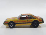 1980 Hot Wheels 1979 Ford Mustang Yellow Die Cast Toy Car Vehicle