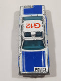 Vintage 1984 Matchbox Superfast Plymouth Gran Fury G12 Police Cop White Die Cast Toy Car Vehicle