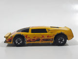 1985 Hot Wheels Crack-Ups Exotic (side crash) Side Banger Yellow Die Cast Toy Muscle Car Vehicle Hong Kong