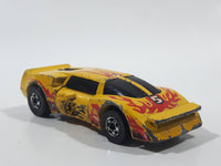 1985 Hot Wheels Crack-Ups Exotic (side crash) Side Banger Yellow Die Cast Toy Muscle Car Vehicle Hong Kong