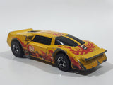 1985 Hot Wheels Crack-Ups Exotic (side crash) Side Banger Yellow Die Cast Toy Muscle Car Vehicle Hong Kong