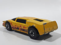 1985 Hot Wheels Crack-Ups Exotic (side crash) Side Banger Yellow Die Cast Toy Muscle Car Vehicle Hong Kong