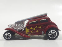 2007 Hot Wheels Straight Pipes Dark Metalflake Red Die Cast Toy Car Vehicle