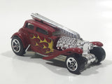 2007 Hot Wheels Straight Pipes Dark Metalflake Red Die Cast Toy Car Vehicle