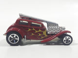 2007 Hot Wheels Straight Pipes Dark Metalflake Red Die Cast Toy Car Vehicle