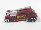 2007 Hot Wheels Straight Pipes Dark Metalflake Red Die Cast Toy Car Vehicle