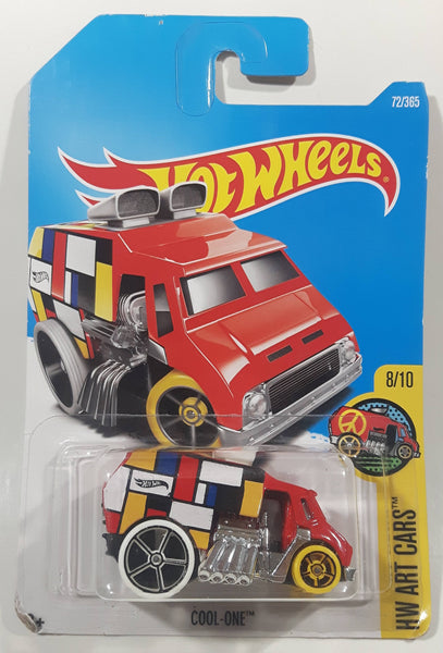 2017 Hot Wheels HW Art Cars Cool-One Van Red Die Cast Toy Car Vehicle New in Package