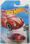 2018 Hot Wheels Tooned Volkswagen Beetle Red Die Cast Toy Car Vehicle - New in Package