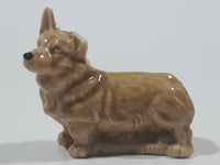 Vintage Wade Whimsies Corgi Dog Red Rose Tea Canada Chipped Ear