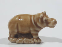 Vintage Wade England Hippo Hippopotamus Red Rose Tea Figurine