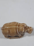 Vintage Wade England Hippo Hippopotamus Red Rose Tea Figurine