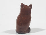 Vintage Wade England Whimsies Red Rose Tea Horned Owl Figurine