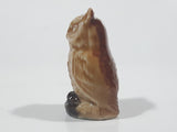 Vintage Wade England Whimsies Red Rose Tea Horned Owl Figurine