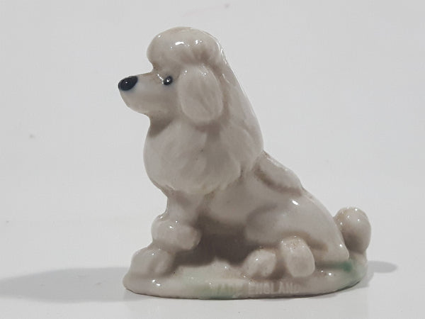 Vintage Wade England Red Rose Tea White Poodle Dog Figurine