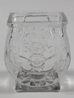 Jim Beam Embossed Glass Toothpick Holder