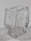 Jim Beam Embossed Glass Toothpick Holder