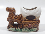 Vintage Nashville Tennessee Horse and Chuck Wagon 3 1/4" Long Ceramic Toothpick Holder