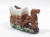 Vintage Nashville Tennessee Horse and Chuck Wagon 3 1/4" Long Ceramic Toothpick Holder