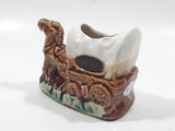 Vintage Nashville Tennessee Horse and Chuck Wagon 3 1/4" Long Ceramic Toothpick Holder