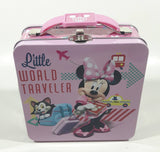 Disney Minnie Mouse Little World Traveler Small Tin Metal Lunch Box