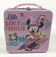 Disney Minnie Mouse Little World Traveler Small Tin Metal Lunch Box