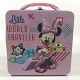 Disney Minnie Mouse Little World Traveler Small Tin Metal Lunch Box