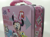 Disney Minnie Mouse Little World Traveler Small Tin Metal Lunch Box