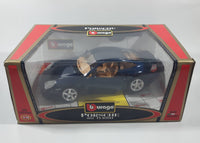 Rare Version Burago Gold Collection Porsche 911 Turbo Dark Blue 1/18 Scale Die Cast Toy Car Vehicle New in Box