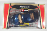 Rare Version Burago Gold Collection Porsche 911 Turbo Dark Blue 1/18 Scale Die Cast Toy Car Vehicle New in Box